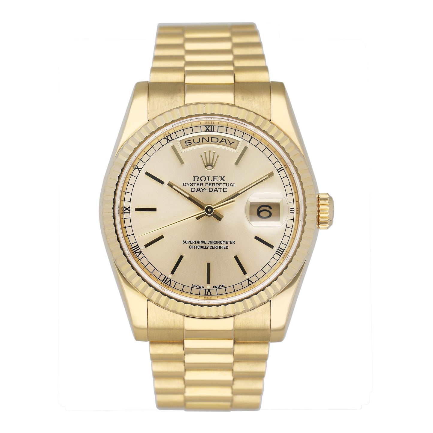 Rolex Day-Date President 118238 Champagne Dial Mens Watch Box Papers - Virtual