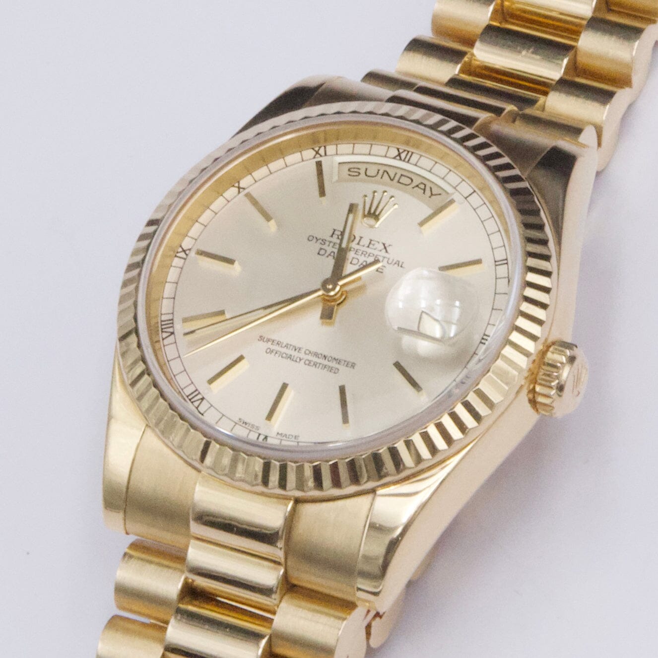 Rolex Day-Date President 118238 Champagne Dial Mens Watch Box Papers - Virtual