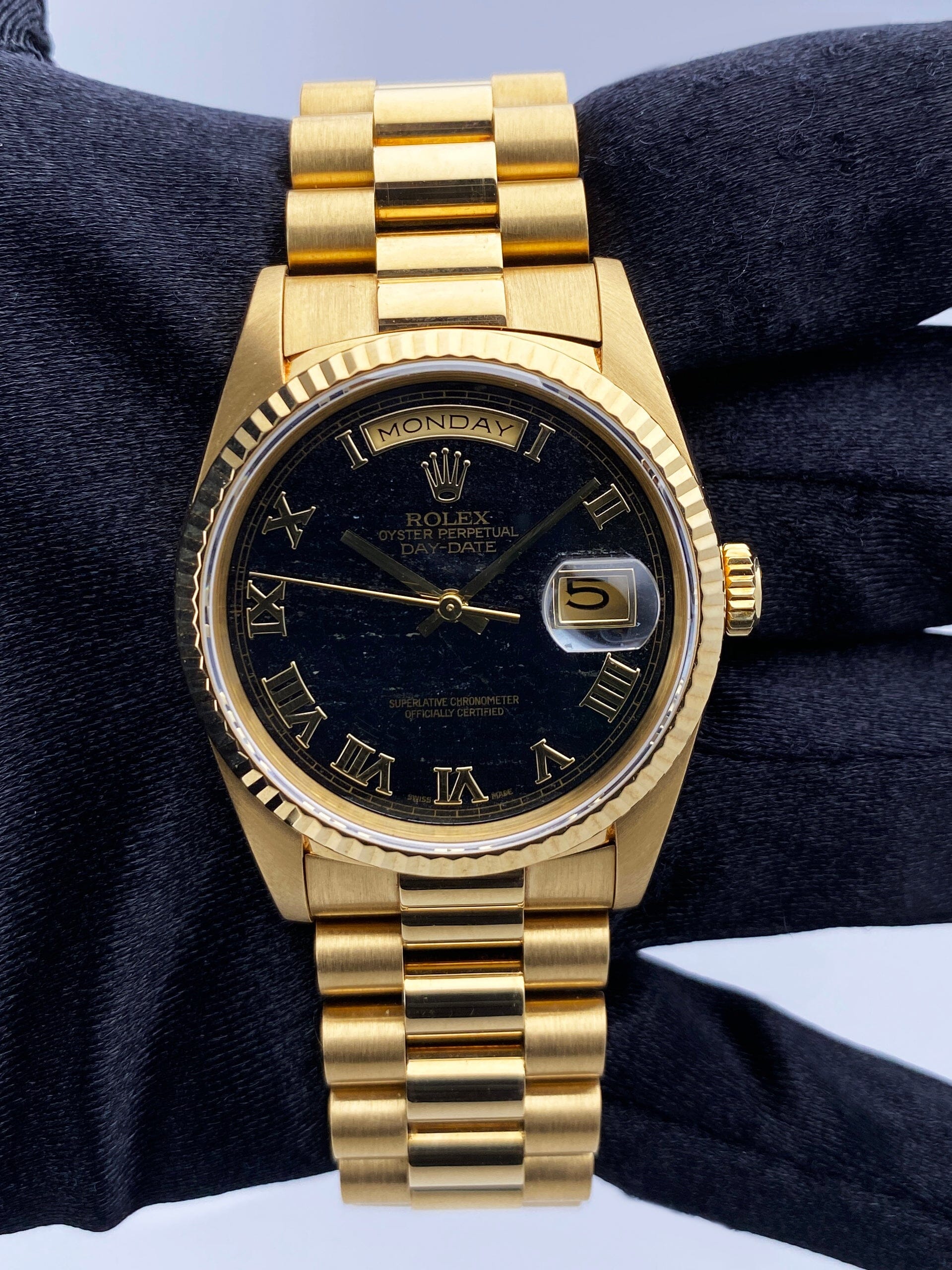 Rolex Day-Date President 18238 Ferrite Stone Dial Watch Box – Phigora