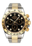 Rolex Daytona 116503 Diamond Black Dial Mens Watch Box Papers - Watches