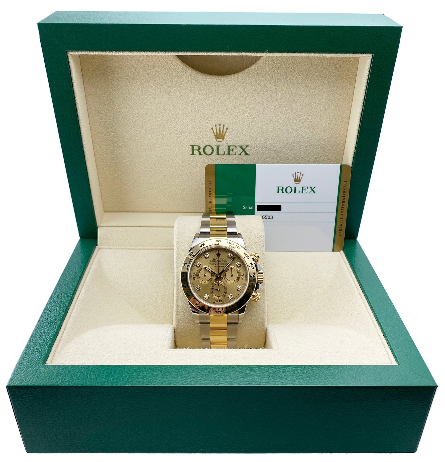 Rolex Daytona 116503 Diamond Dial Mens Watch Box & Papers - Wristwatch