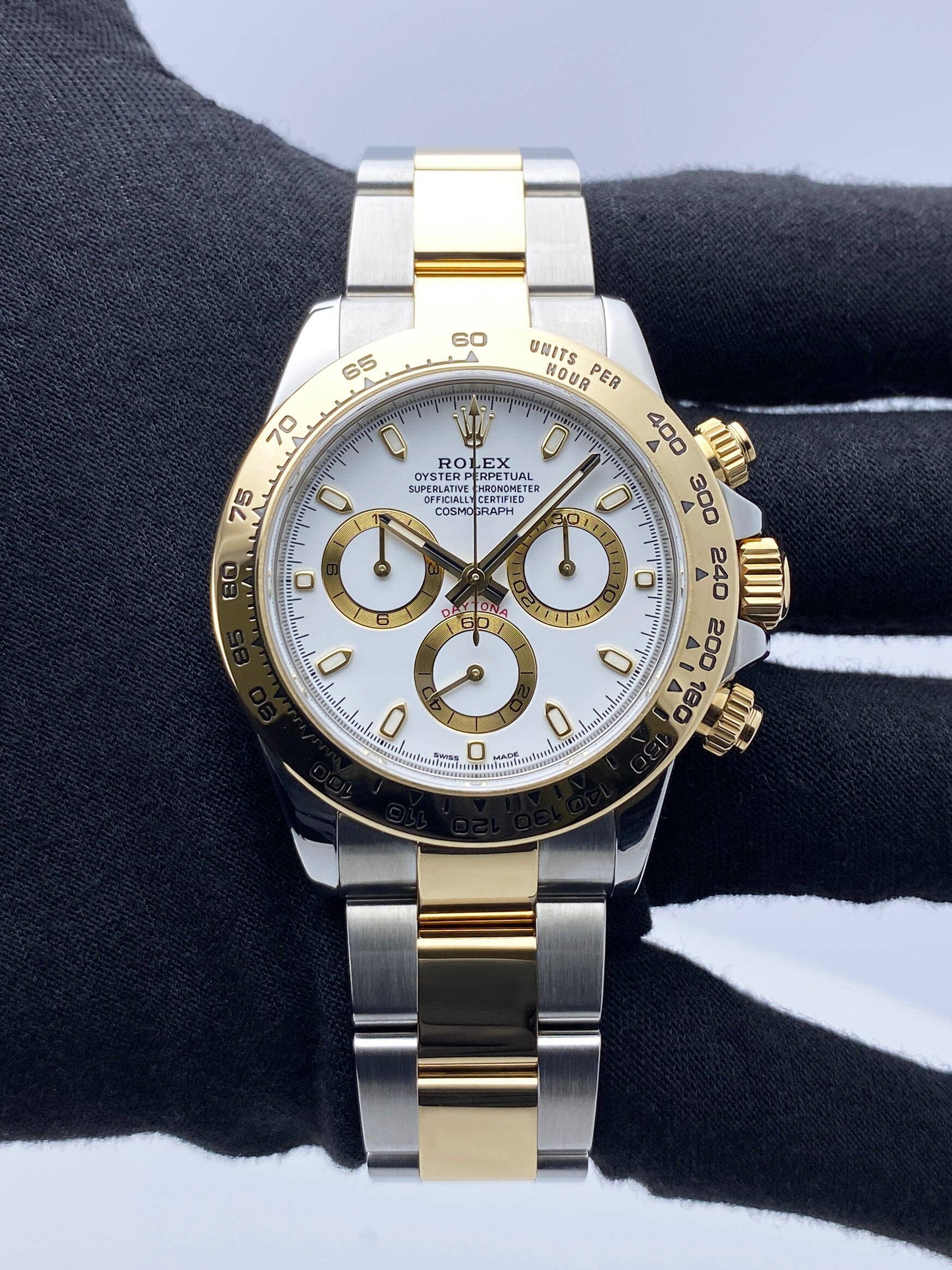 よしみ様　2点おまとめ Rolex Daytona 116503 White Dial Two Tone Mens Watch Box Papers