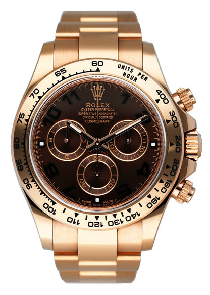Rolex Daytona 116505 18K Rose Gold Chocolate Dial Mens Watch - Virtual