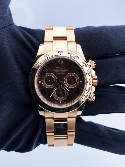 Rolex Daytona 116505 18K Rose Gold Chocolate Dial Mens Watch - Virtual
