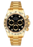 Rolex Daytona 116508 Diamond Black Dial Mens Watch Box Papers - Watches