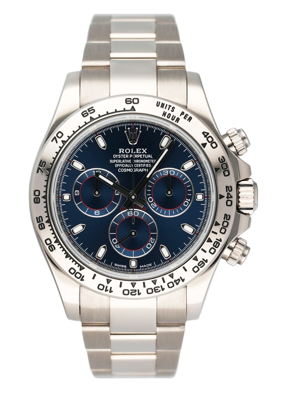 Rolex Daytona 116509 Blue Dial 18K White Gold Mens Watch Box Papers - Watches