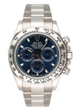 Rolex Daytona 116509 Blue Dial 18K White Gold Mens Watch Box Papers - Watches