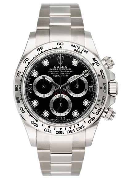 Rolex Daytona 116509 Diamond Dial 18K White Gold Mens Watch Box Papers - Virtual