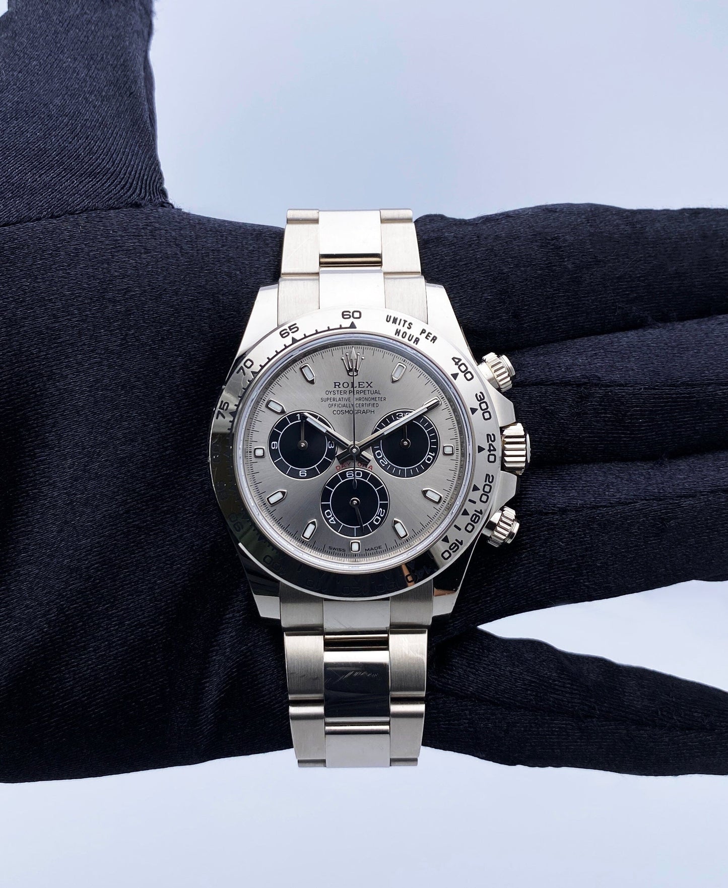 Rolex Daytona 116509 Slate Dial 18K White Gold Mens Watch Box Papers - Wristwatch