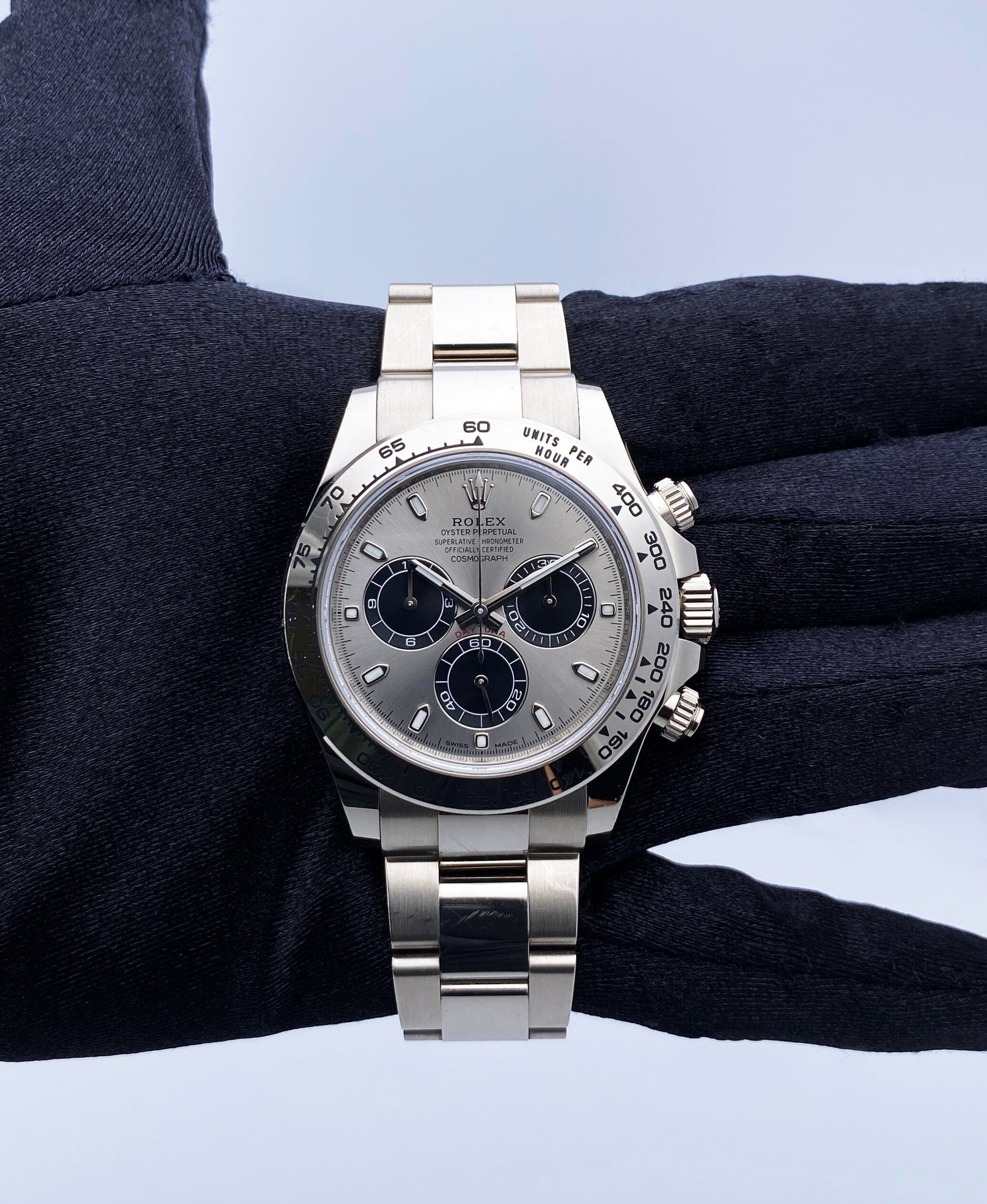 Rolex Daytona 116509 Slate Dial 18K White Gold Mens Watch Box Papers - Wristwatch