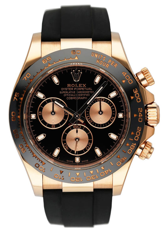 Rolex Daytona 116515LN Black Dial 18K Rose Gold Mens Watch Box Papers - Virtual