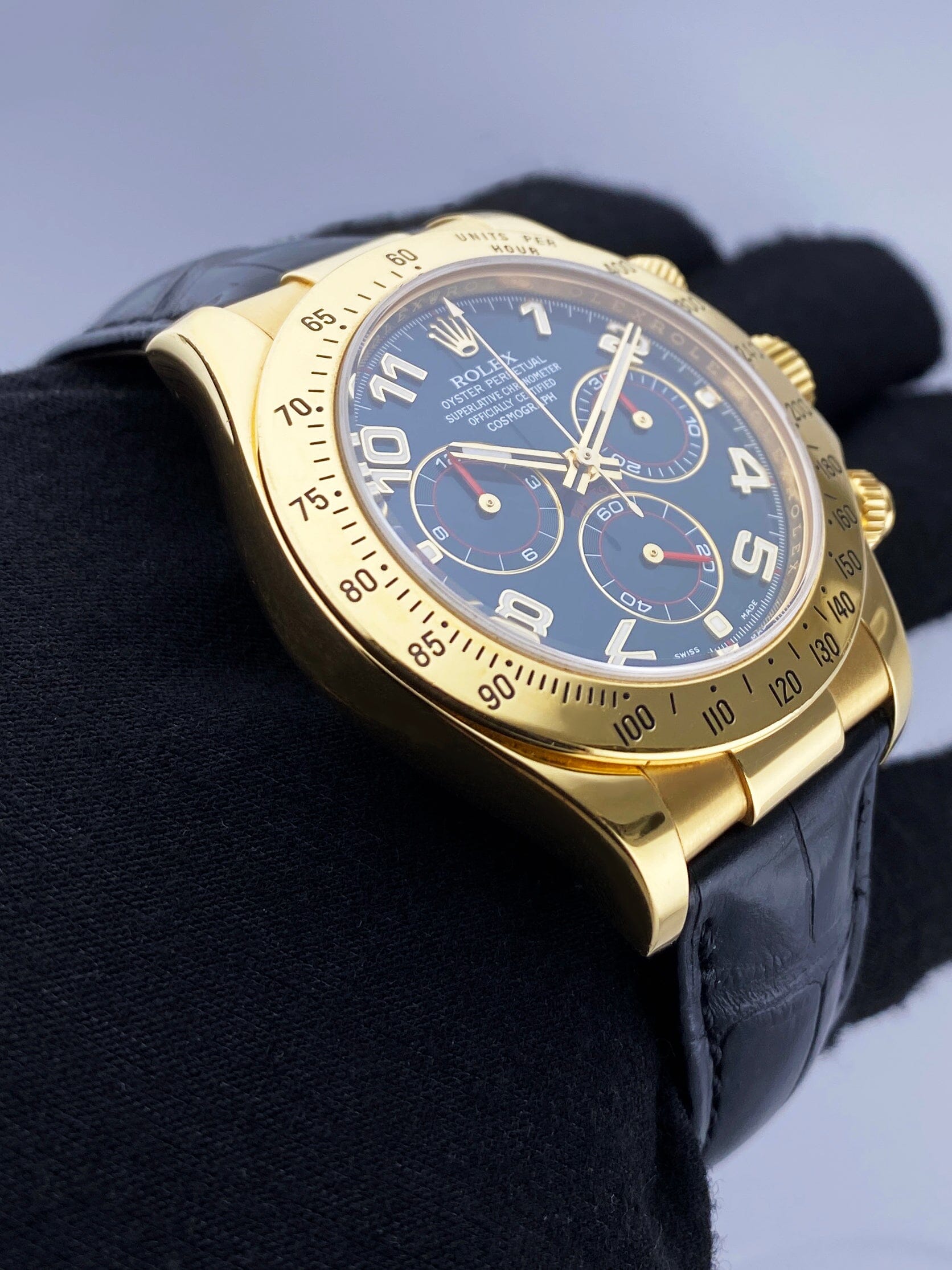 Rolex Daytona 116518 Blue Racing dial Yellow Gold Mens Watch – Phigora