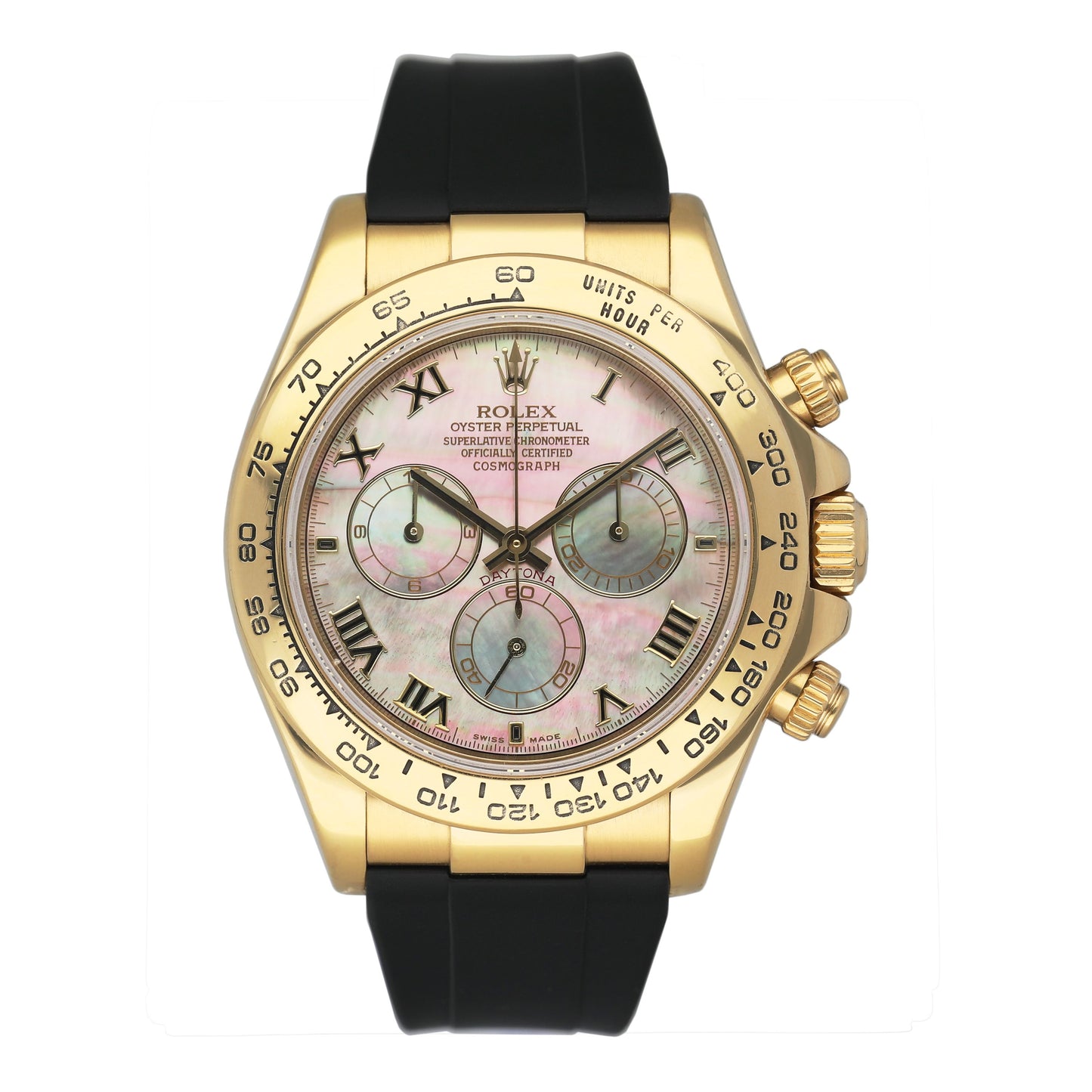 Rolex Daytona 116518 MOP Dial 18K Yellow Gold Mens Watch