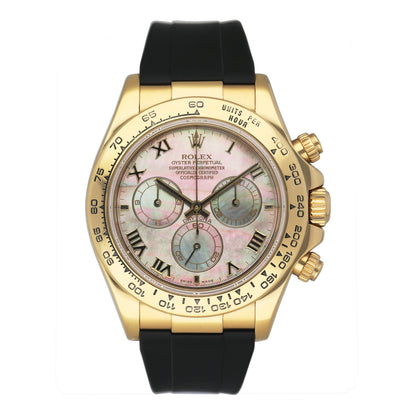 Rolex Daytona 116518 MOP Dial 18K Yellow Gold Mens Watch