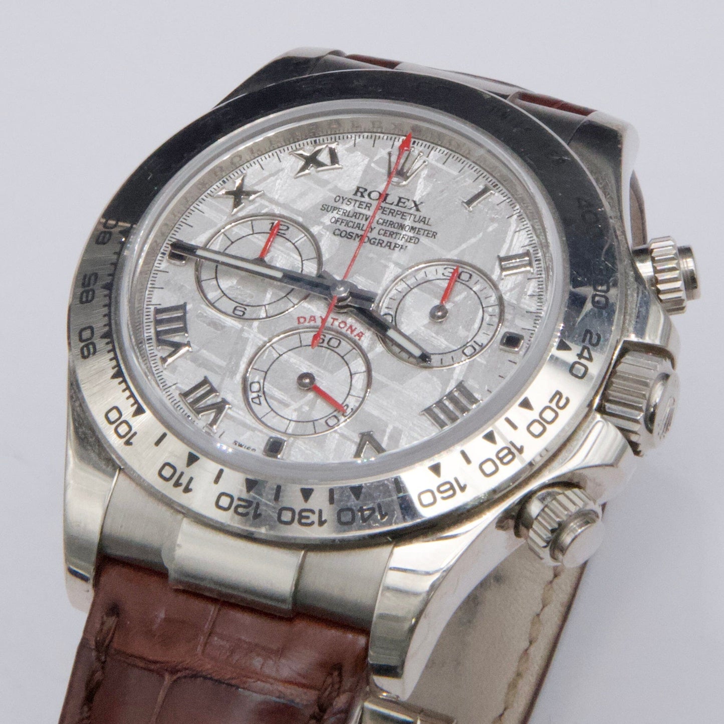 Rolex Daytona 116519 Meteorite Dial 18K White Gold Mens Watch Box Papers - Watches