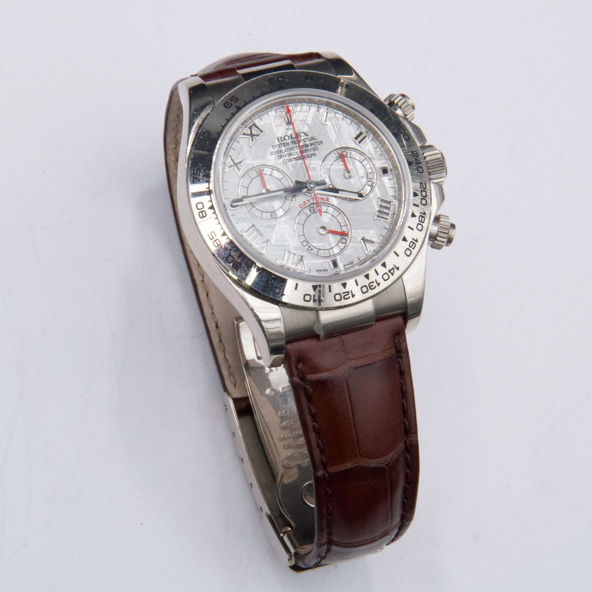 Rolex Daytona 116519 Meteorite Dial 18K White Gold Mens Watch Box Papers - Watches
