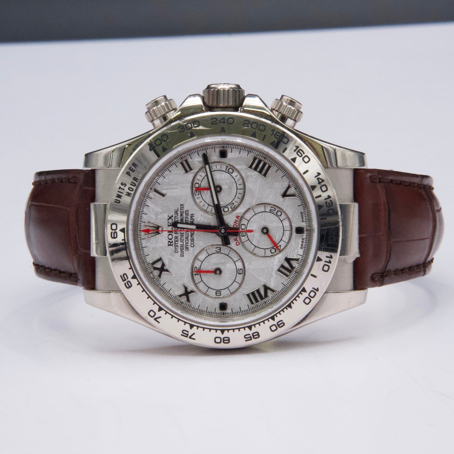 Rolex Daytona 116519 Meteorite Dial 18K White Gold Mens Watch Box Papers - Watches