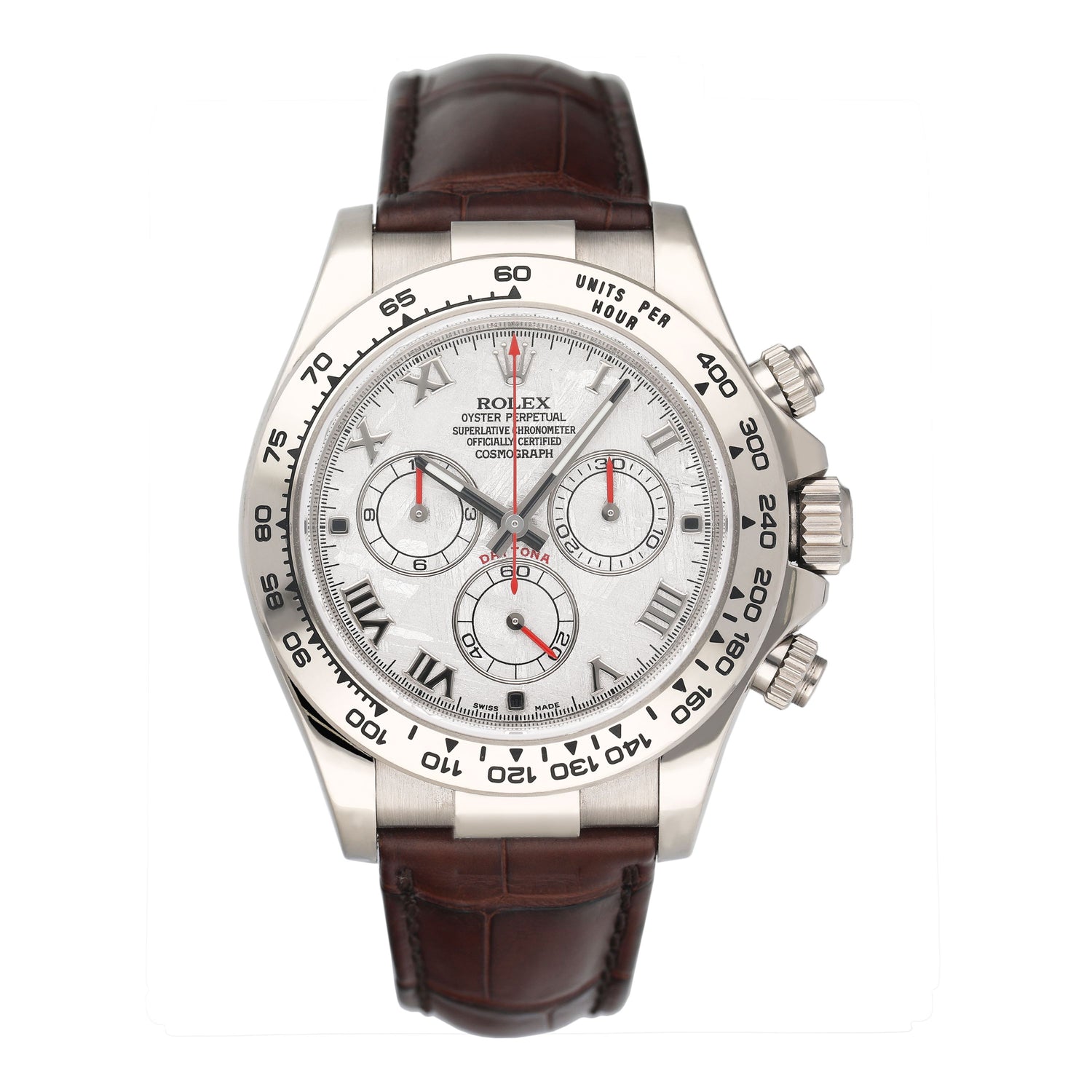 Rolex Daytona 116519 Meteorite Dial 18K White Gold Mens Watch Box Papers - Watches