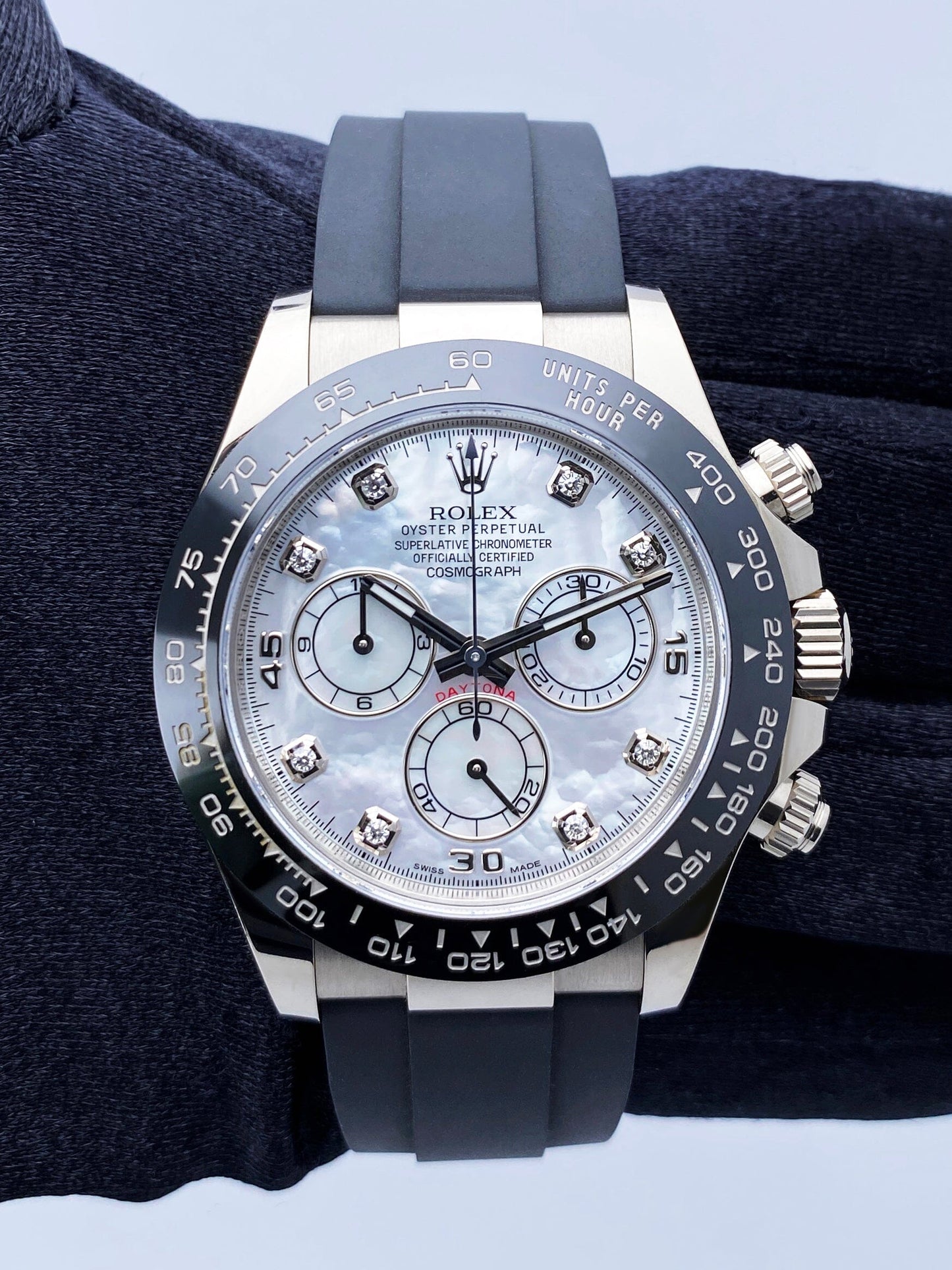 Rolex Daytona 116519 MOP Diamond Dial Mens Watch Box Papers - Virtual