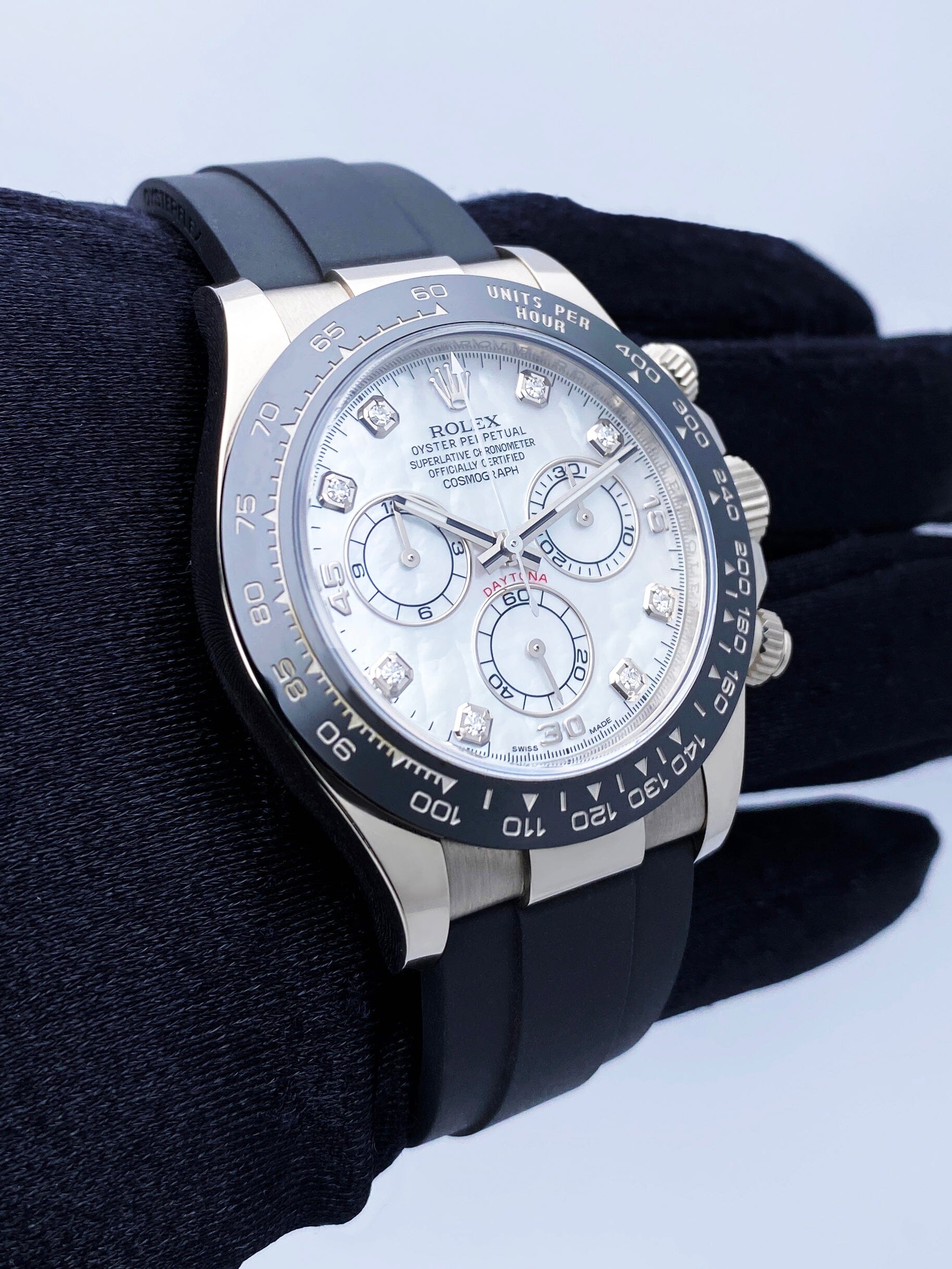 Rolex Daytona 116519 MOP Diamond Dial Mens Watch Box Papers - Virtual