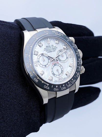 Rolex Daytona 116519 MOP Diamond Dial Mens Watch Box Papers - Virtual
