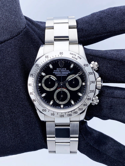 Rolex Daytona 116520 Black Dial Stainless Steel Mens Watch - Virtual