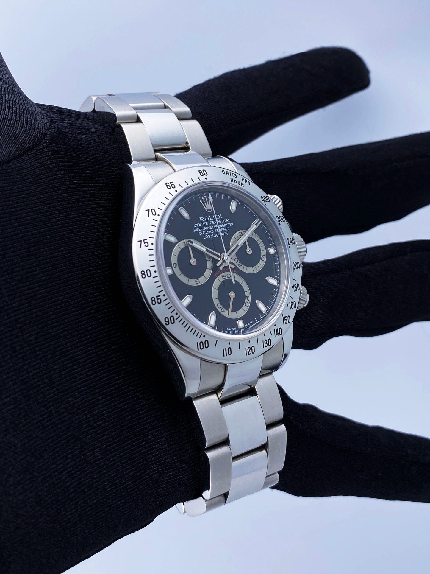 Rolex Daytona 116520 Black Dial Stainless Steel Mens Watch - Virtual