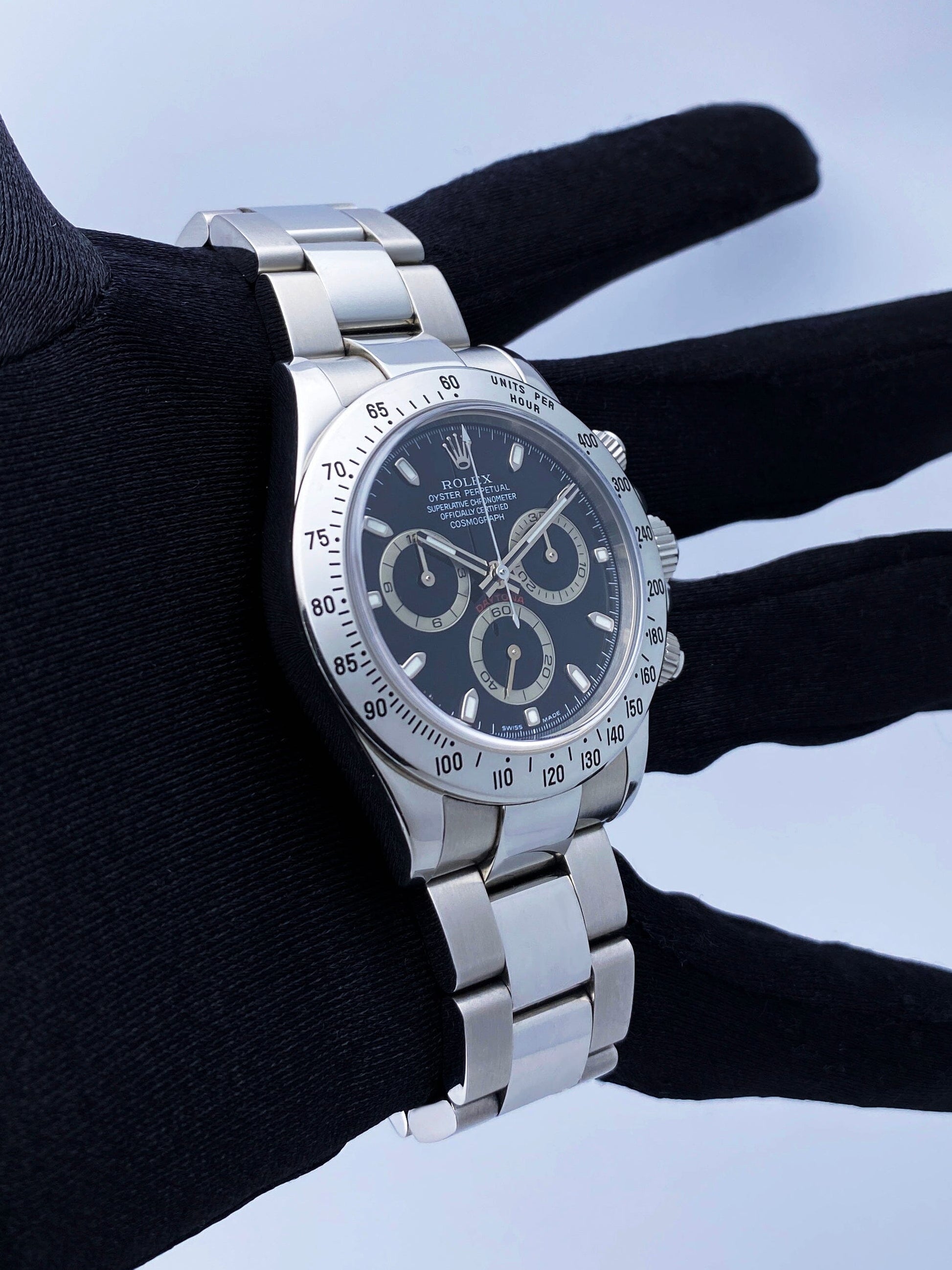 Rolex Daytona 116520 Black Dial Stainless Steel Mens Watch - Virtual