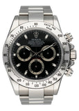 Rolex Daytona 116520 Black Dial Steel Mens Watch Box Papers - Virtual