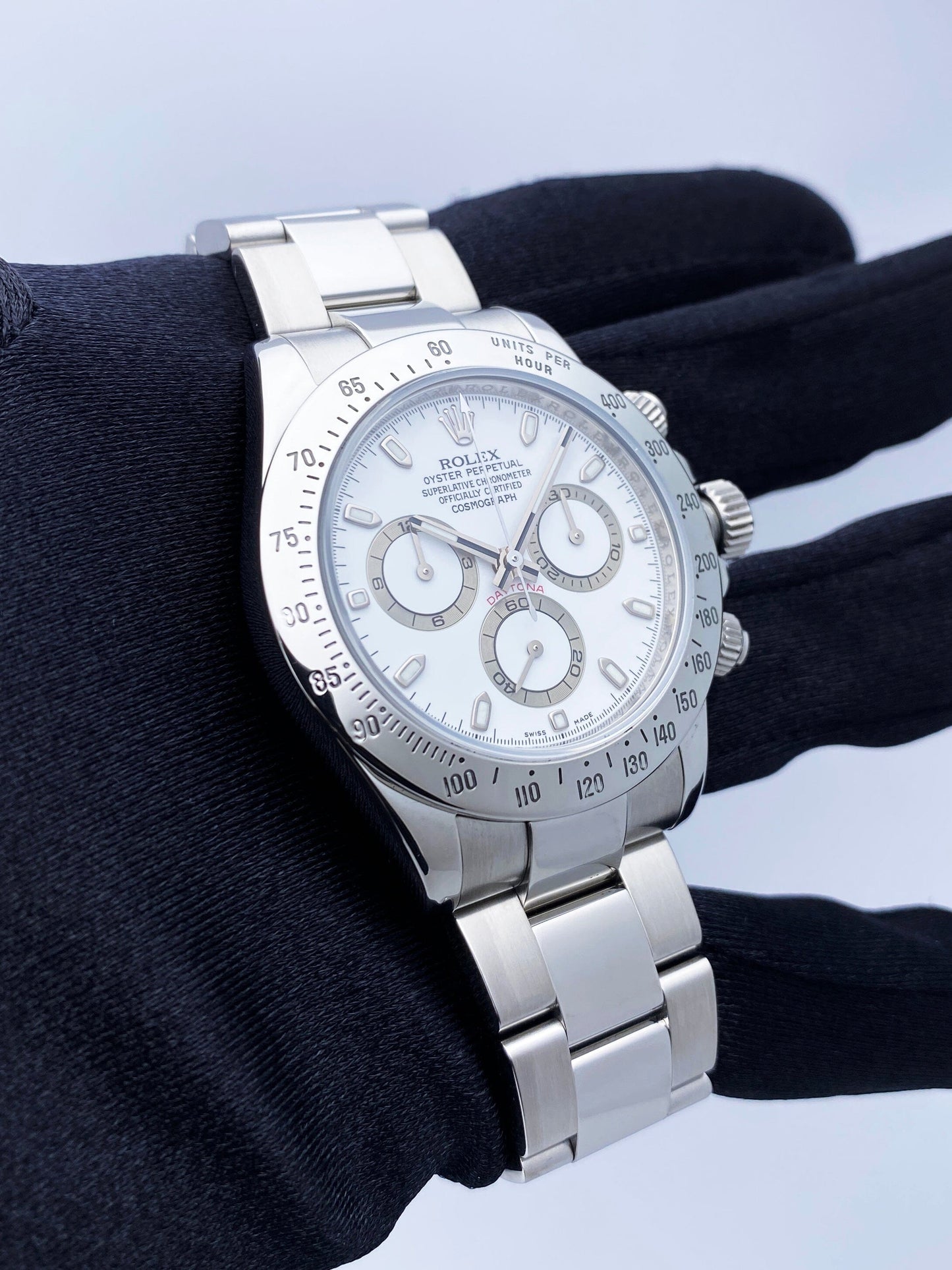 Rolex Daytona 116520 White Dial Stainless Steel Mens Watch - Wristwatch