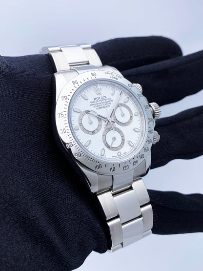Rolex Daytona 116520 White Dial Stainless Steel Mens Watch - Wristwatch