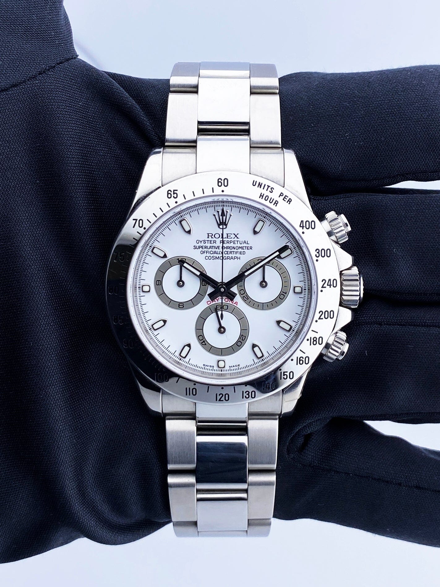 Rolex Daytona 116520 White Dial Stainless steel Mens Watch Box Papers - Watches
