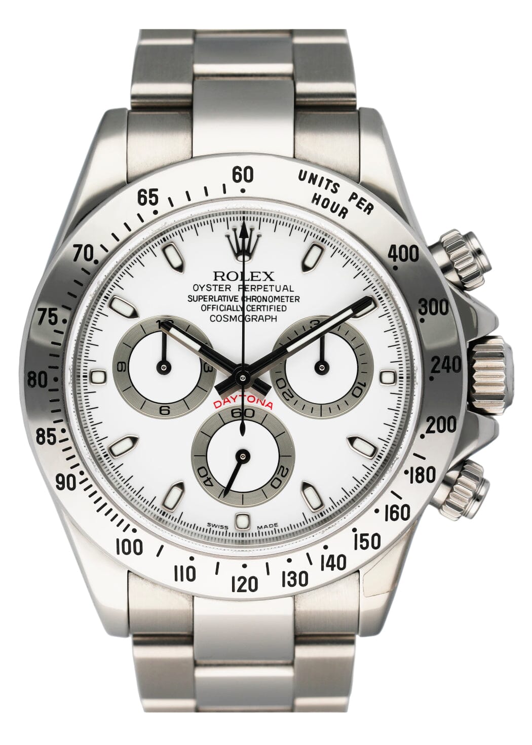 Rolex Daytona 116520 White Dial Stainless steel Mens Watch Box Papers - Watches