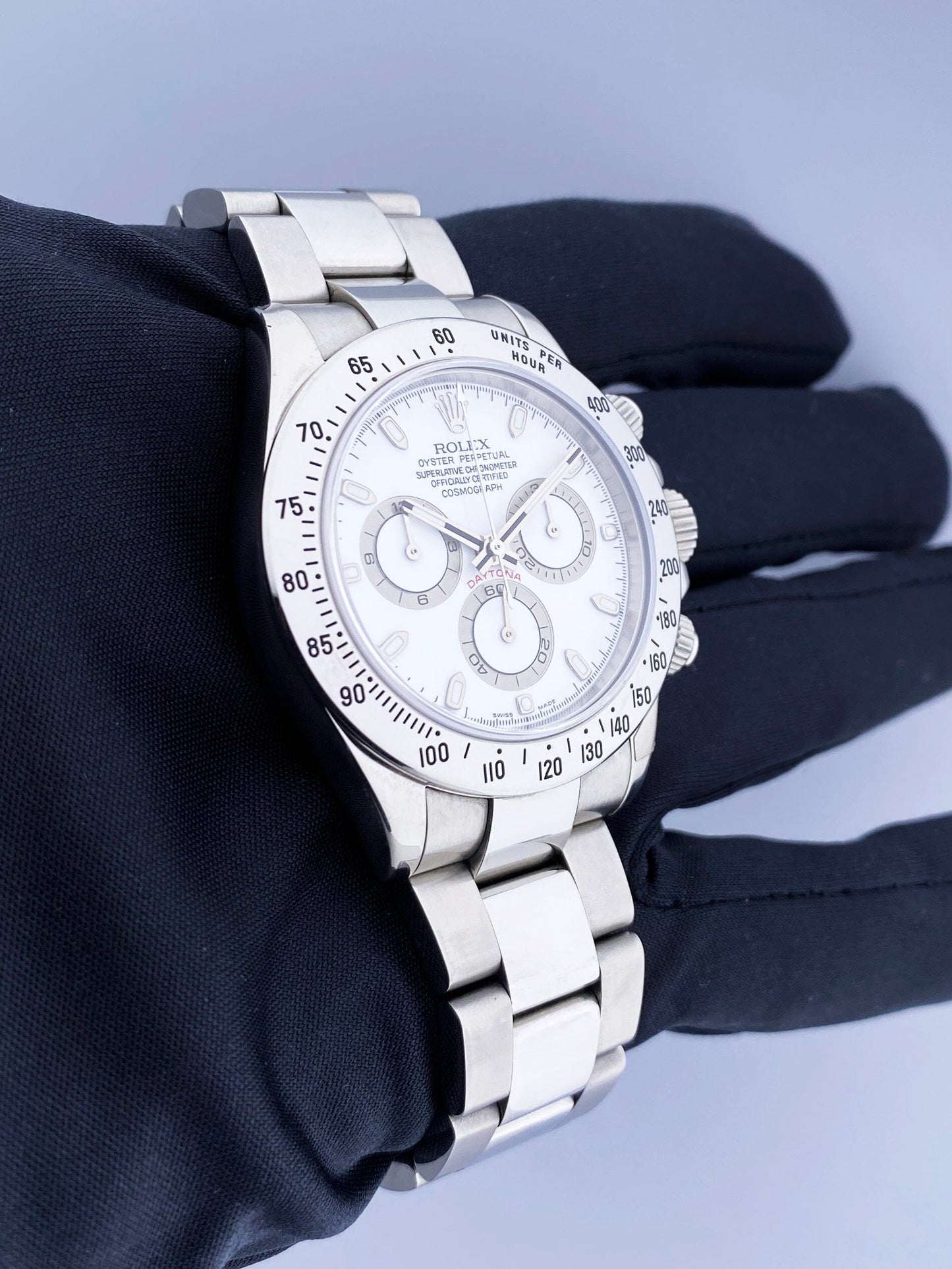 Rolex Daytona 116520 White Dial Stainless steel Mens Watch Box Papers - Watches