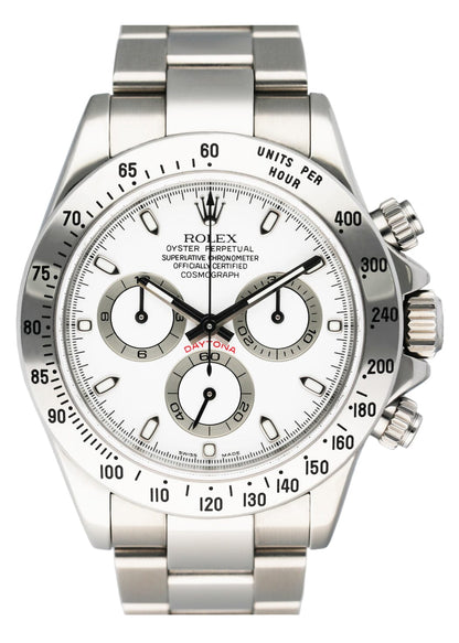 Rolex Daytona 116520 White Dial Stainless Steel Mens Watch - Wristwatch