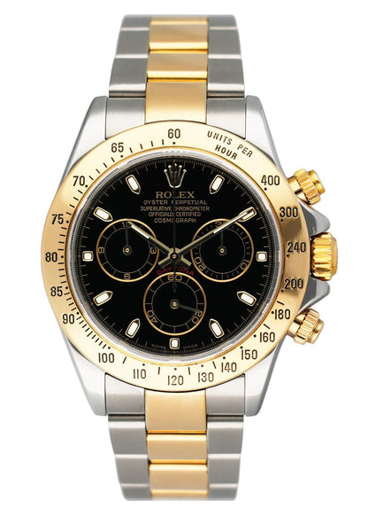Rolex Daytona 116523 Black Dial Two-Tone Mens Watch - Watches