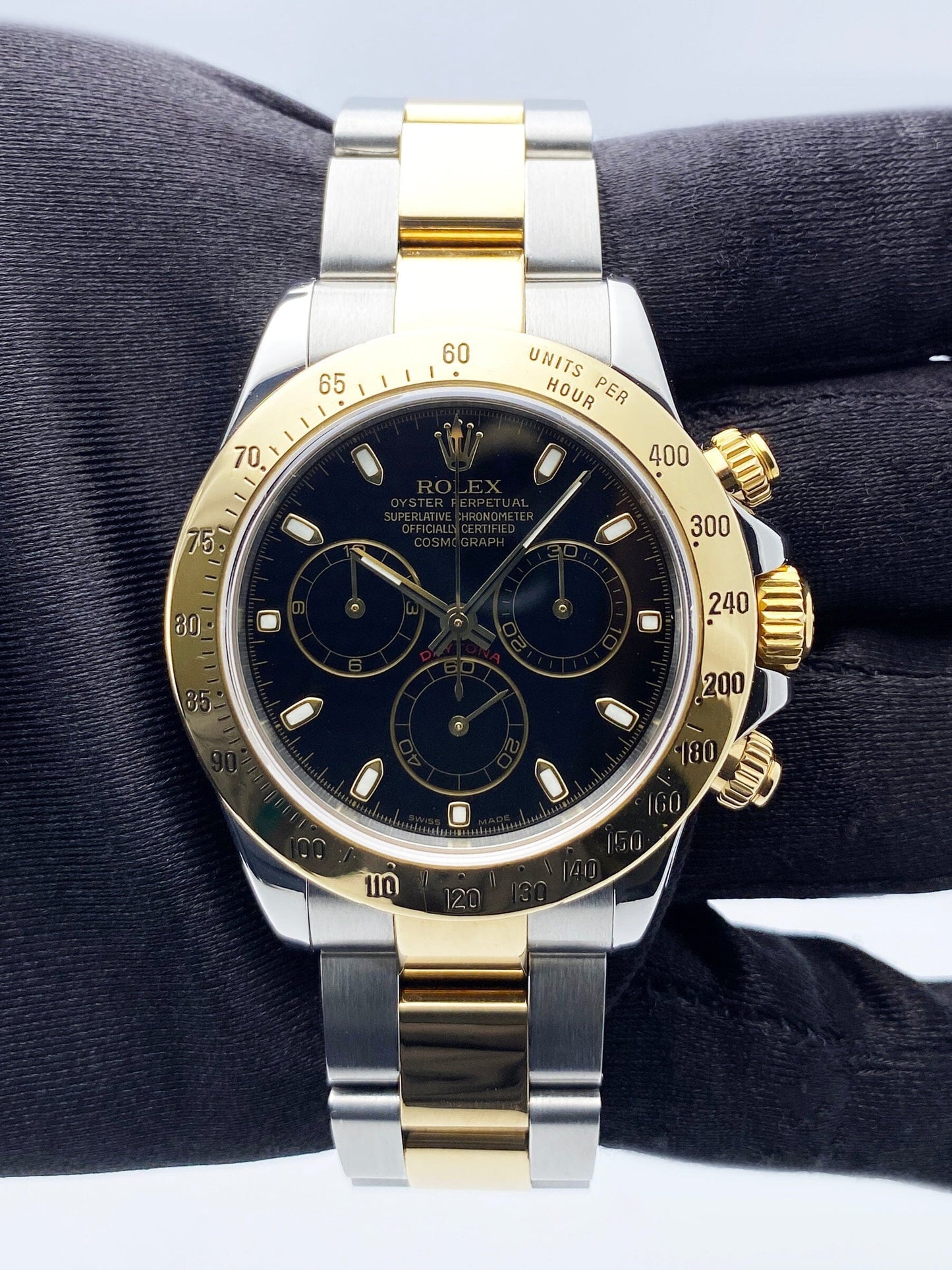 Rolex Daytona 116523 Black Dial Two-Tone Mens Watch - Watches