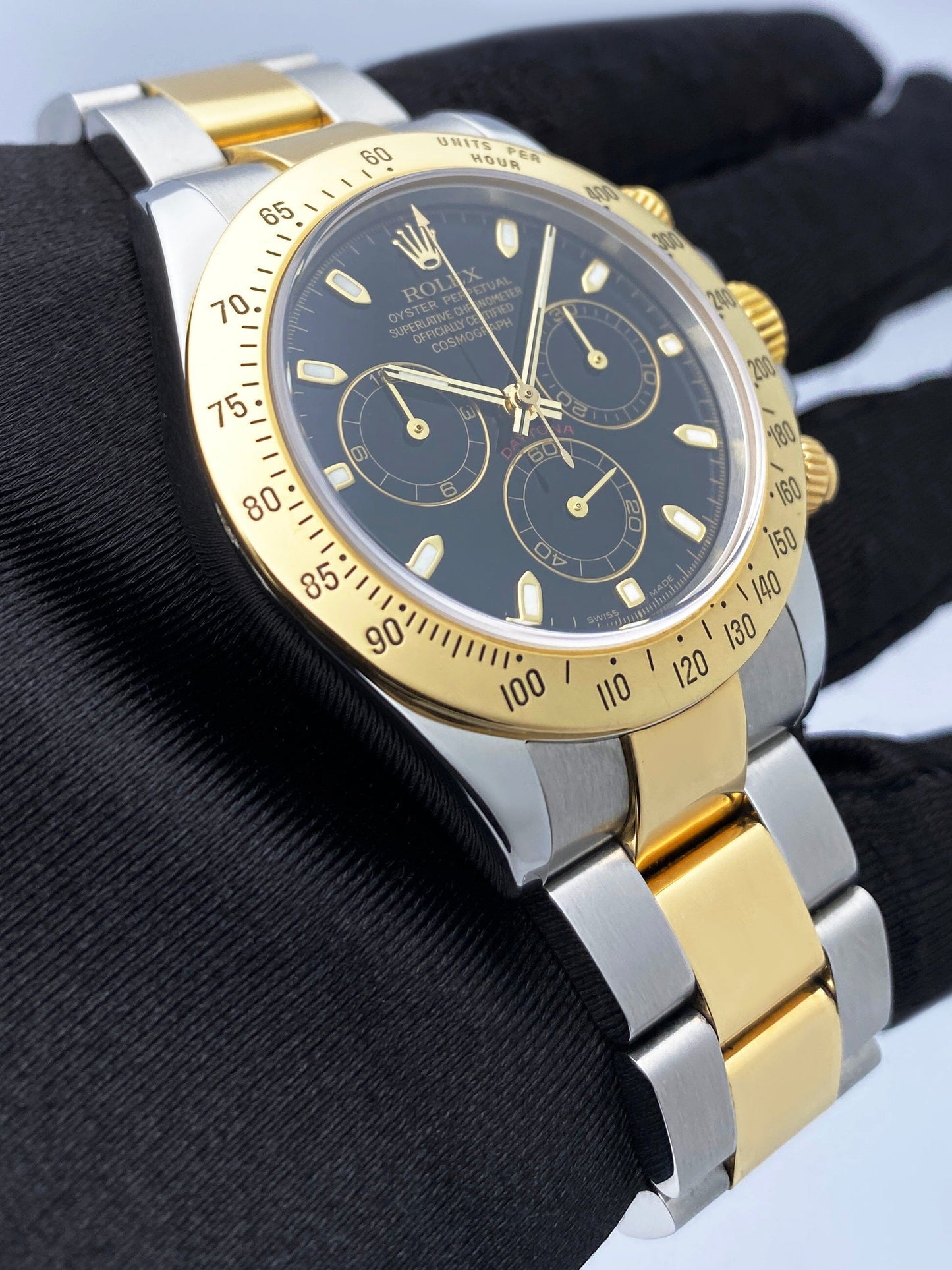 Rolex Daytona 116523 Black Dial Two-Tone Mens Watch - Watches