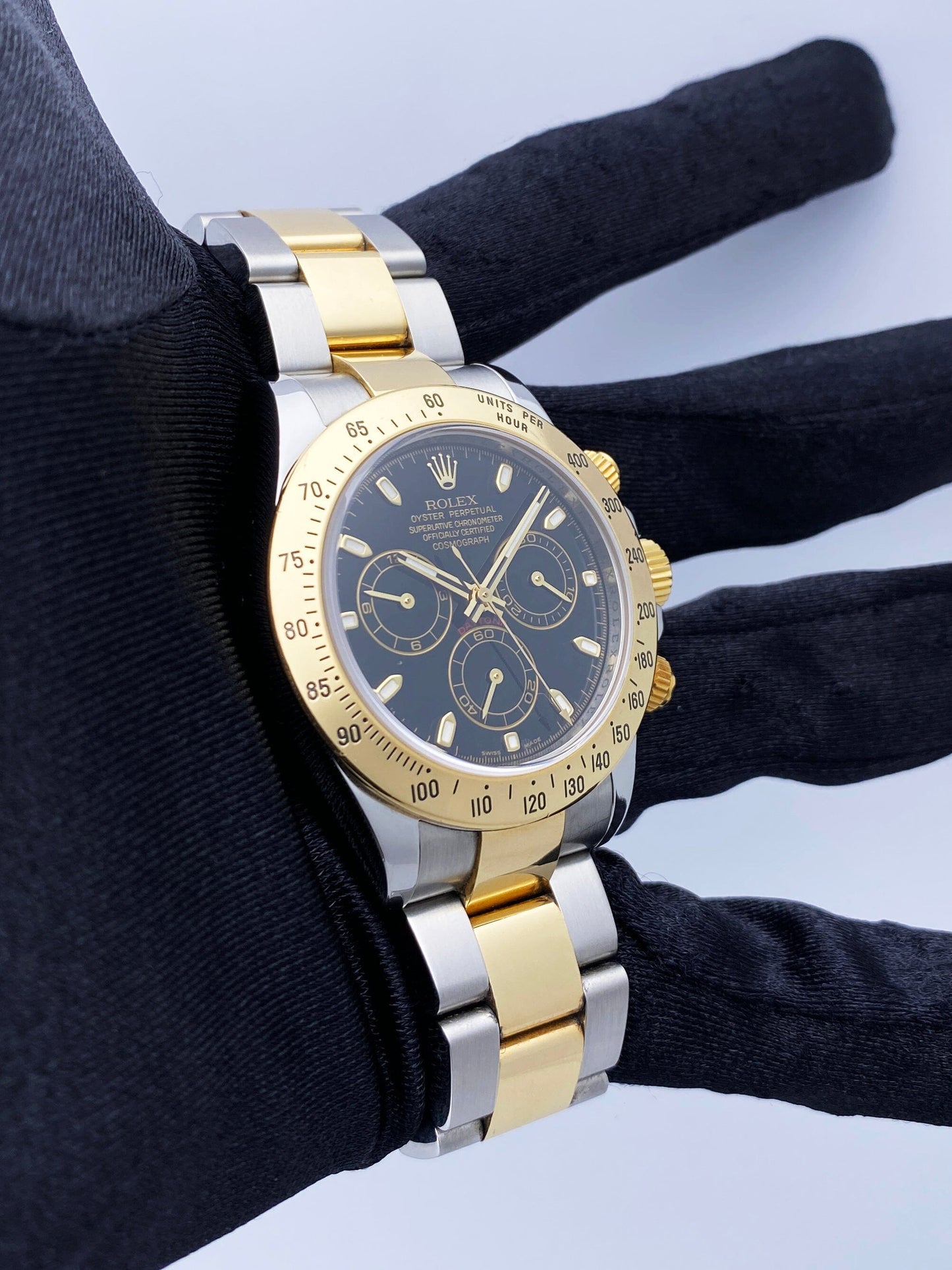 Rolex Daytona 116523 Black Dial Two-Tone Mens Watch Box Papers - Virtual