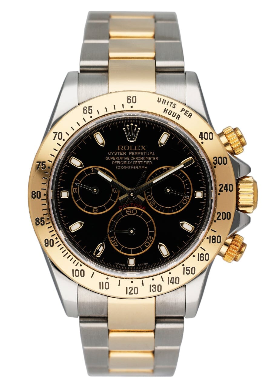 Rolex Daytona 116523 Black Dial Two-Tone Mens Watch Box Papers - Virtual