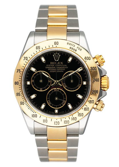 Rolex Daytona 116523 Black Dial Two-Tone Mens Watch - Watches