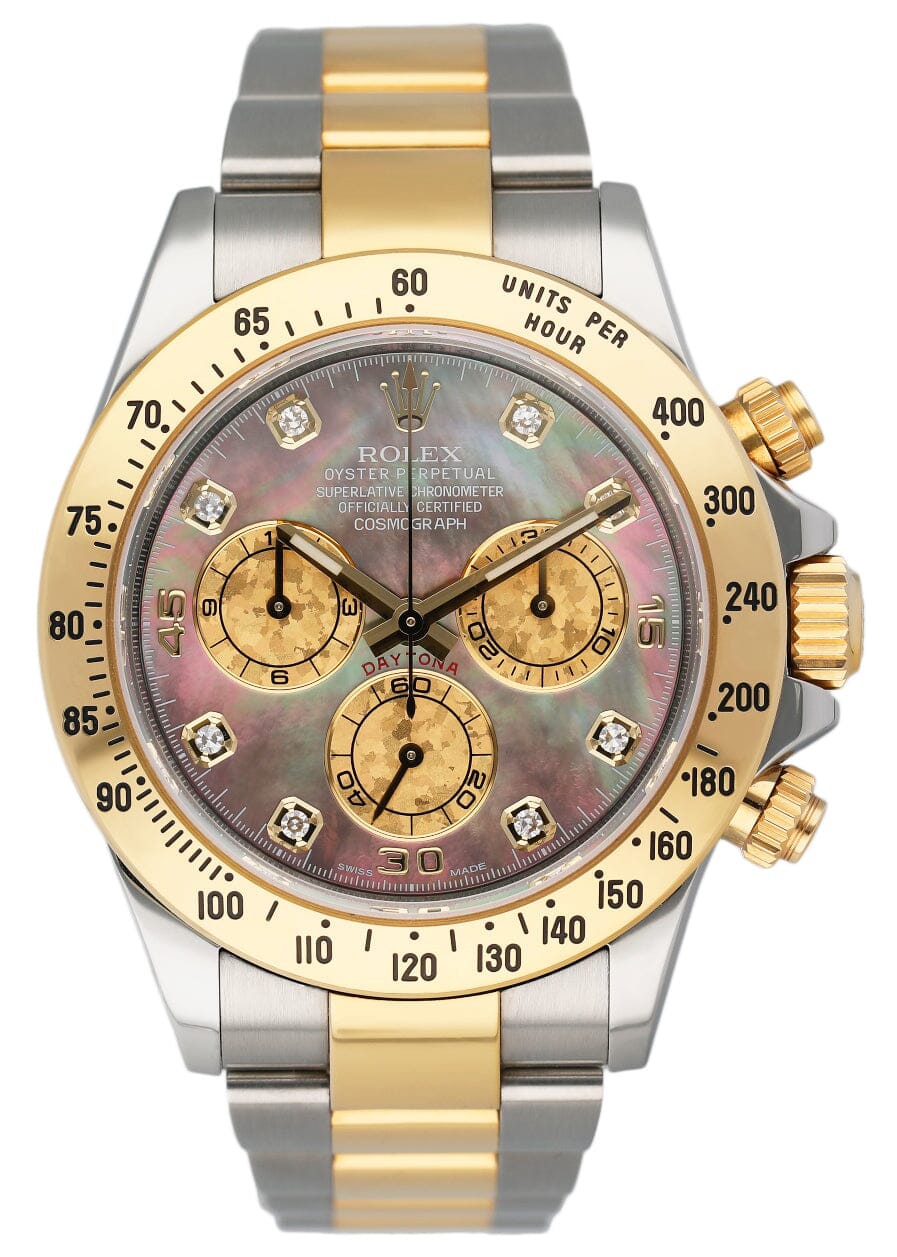 Rolex Daytona 116523 Dark Crystal MOP Dial Mens Watch Box Papers - Virtual
