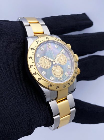 Rolex Daytona 116523 Dark Crystal MOP Dial Mens Watch Box Papers - Virtual