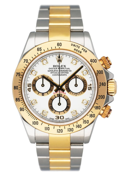 Rolex Daytona 116523 Diamond White Dial Two-Tone Mens Watch - Watches
