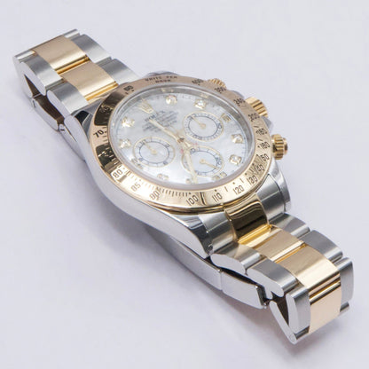 Rolex Daytona 116523 MOP Dial Two-Tone Mens Watch - Wristwatch