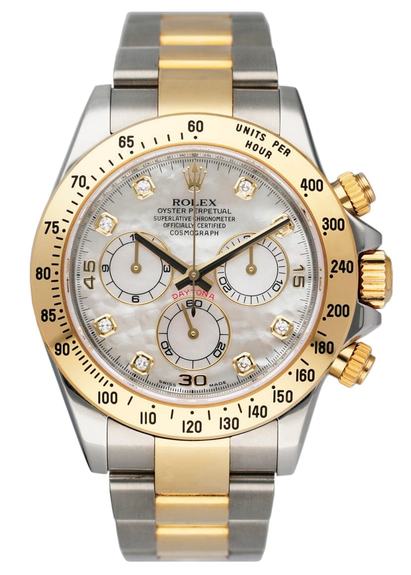 Rolex Daytona 116523 MOP Dial Two-Tone Mens Watch - Wristwatch