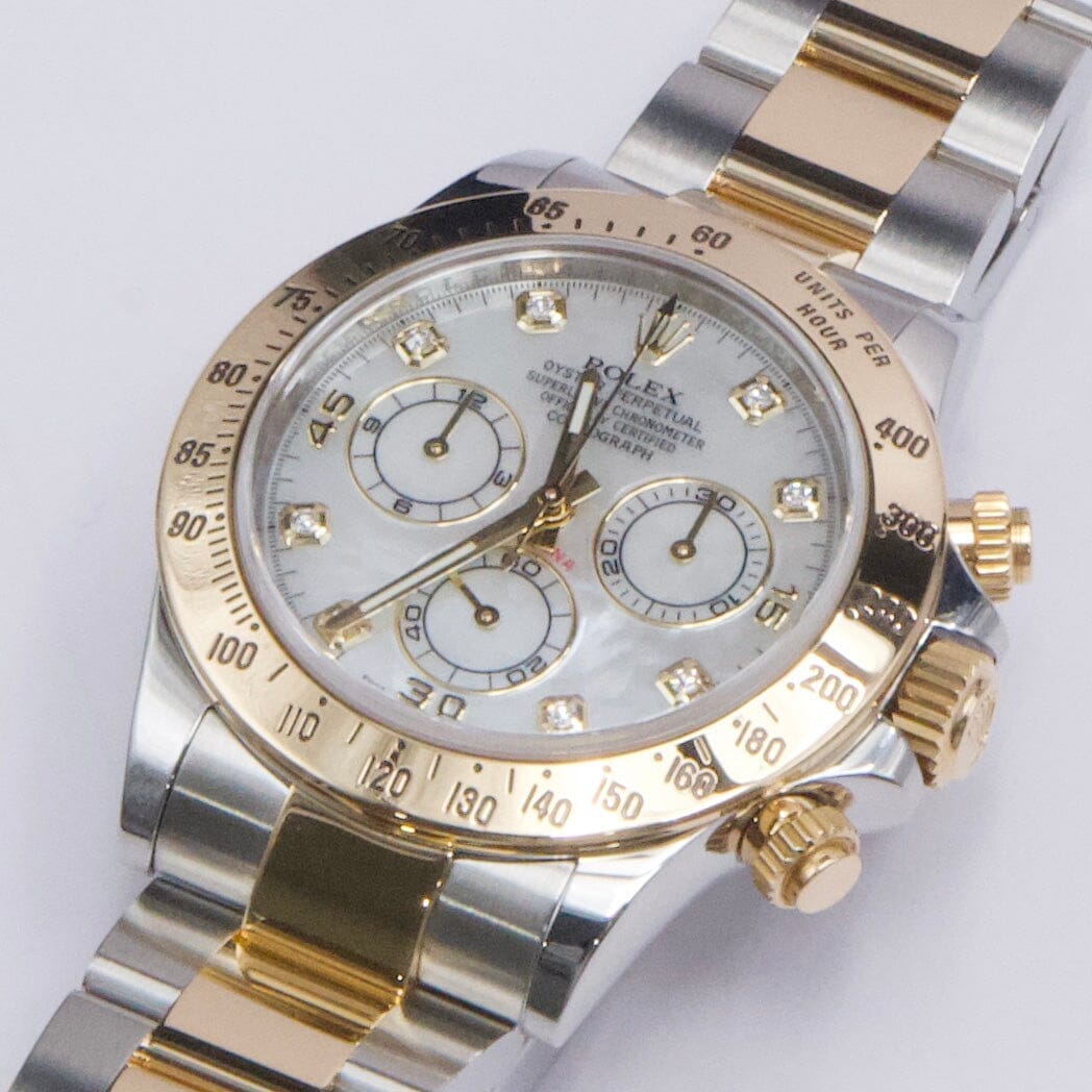 Rolex Daytona 116523 MOP Dial Two-Tone Mens Watch - Wristwatch