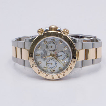 Rolex Daytona 116523 MOP Dial Two-Tone Mens Watch - Wristwatch