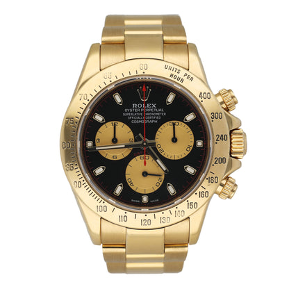 Rolex Daytona 116528 Black Dial Mens Watch Box Paper