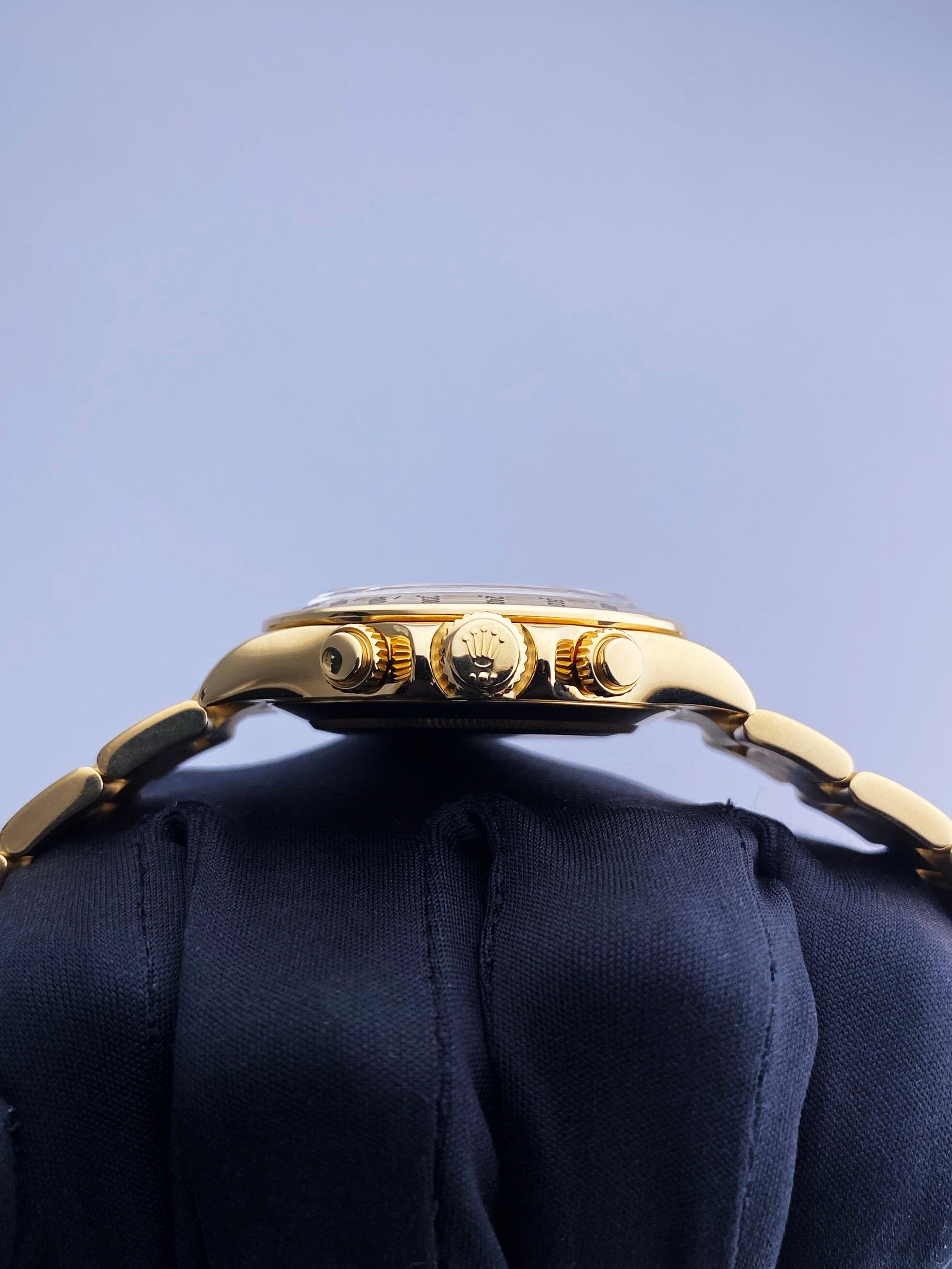 Rolex Daytona 116528 Diamond Black Dial Mens Watch Box Papers